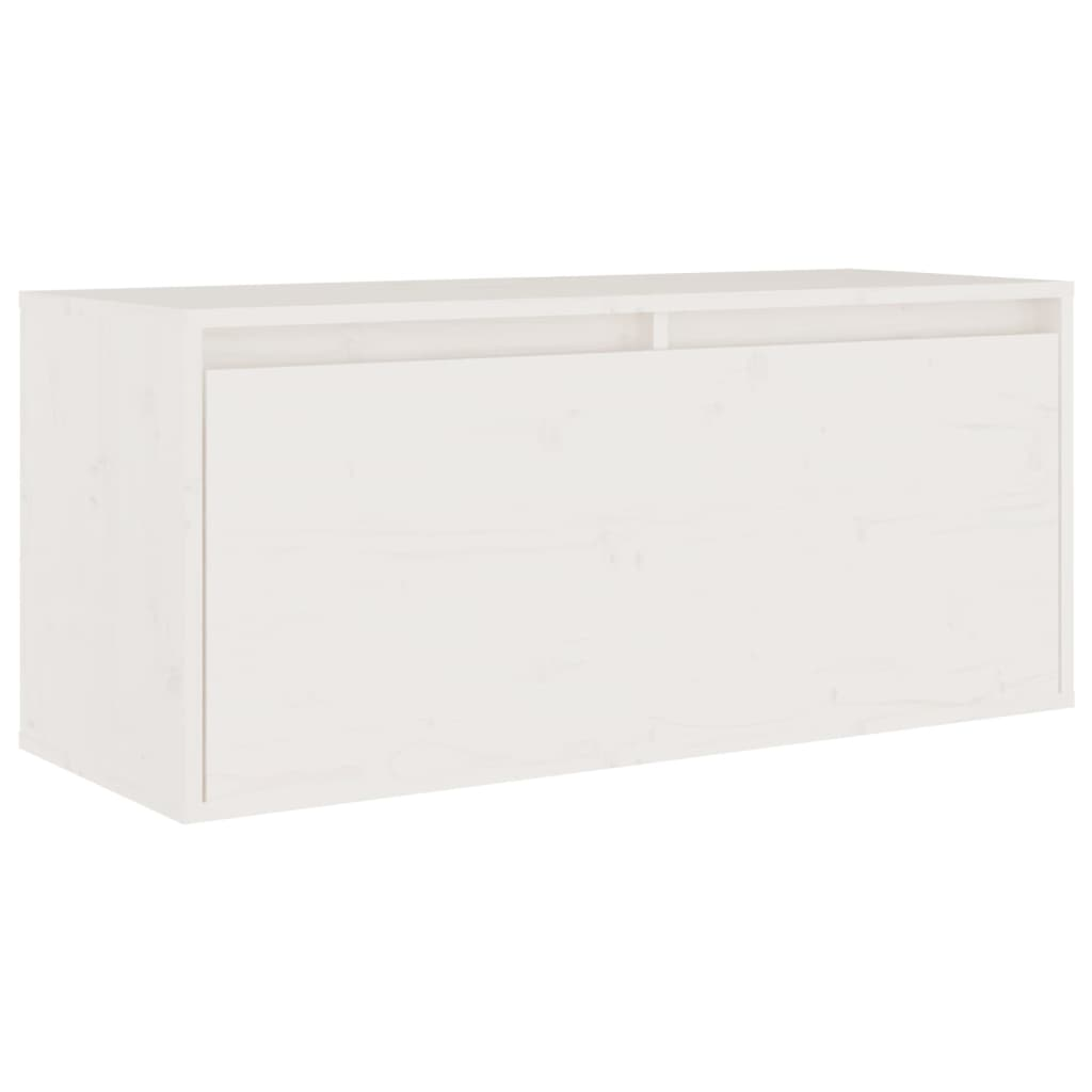 fehér tömör fenyőfa faliszekrény 80 x 30 x 35 cm (813457)