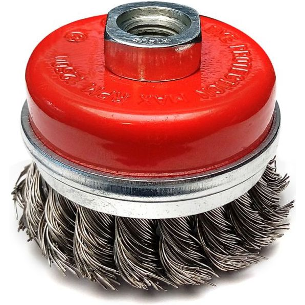 M14 Acél Harang Drótkefe - 80 mm, Sodrott (F37-080)