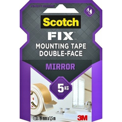 Cinta Adhesiva Doble Cara 19mmx 1,5mt Espuma Blanco Scotch 3m