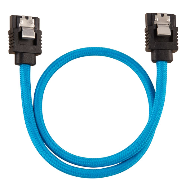 CORSAIR Premium Sleeved SATA 6Gbps 30cm Cable — Blue