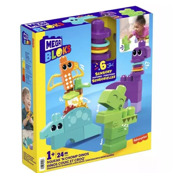 Mega Bloks: Dinó építőjáték készlet - 24 db-os (HKN43) (HKN43)