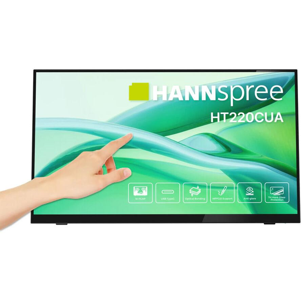 Hannspree HT220CUA computerskærm 54,5 cm (21.4") 1920 x 1080 pixel Fuld HD LED Berøringsskærm Sort