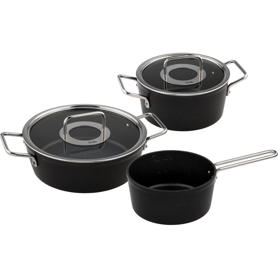 Fissler Adamant Rozsdamentes Acél Edénykészlet - Fekete (3 részes) (156-115-03-000/0)