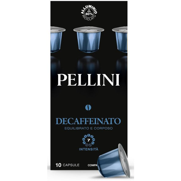 Kávékapszula, Nespresso® kompatibilis, 10 db, PELLINI, "Top koffeinmentes"