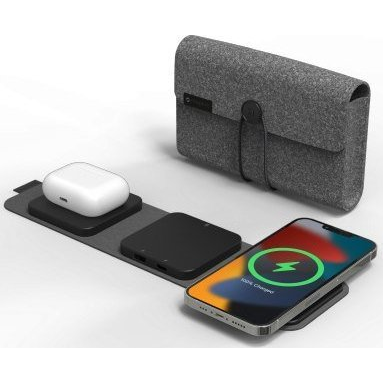 mophie 401309741 зарядно за мобилни устройства Слушалки, Мобилен телефон Графит Променлив ток (AC) Безжично зареждане На закрито