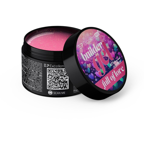 Excellent PRO Builder Gel Thixotropy With Effect żel budujący Full Of Love 15g