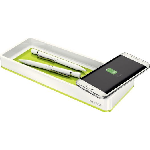 Leitz Wow indukciós töltővel zöld rendszerező tálca (53651064)