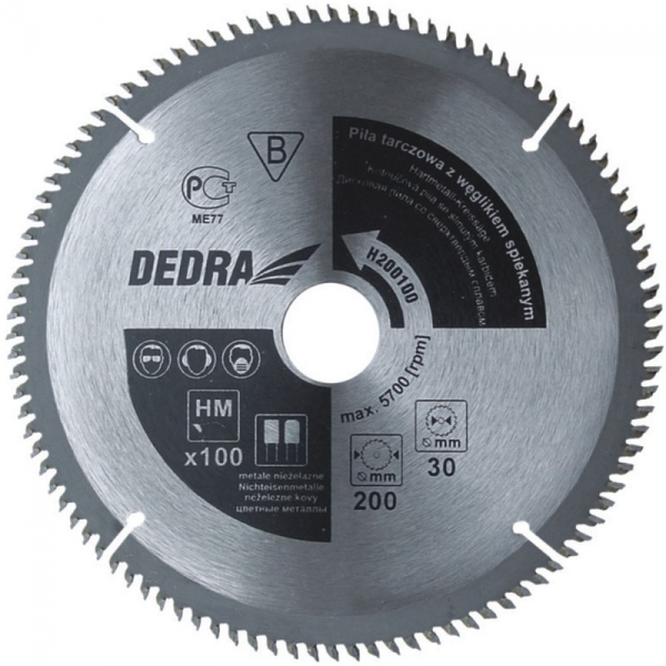 Dedra Körfűrészlap 210x30 mm Z100 Keményfémlapkás Színesfémhez