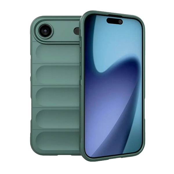 Szilikon telefonvédő (ütésállóság, kameravédő, 3D) SÖTÉTZÖLD Apple iPhone Air "Gigapack csomagolás" (GP-173653)