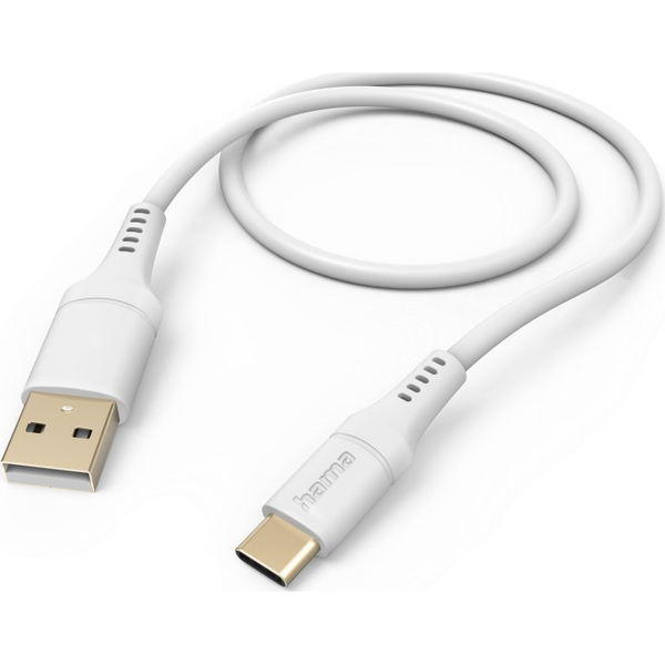 Hama Flexible USB-kabel USB 2.0 1,5 m USB A USB C Hvid