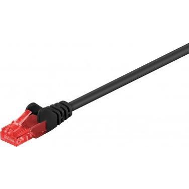  Goobay Wentronic Goobay CAT 6 Patch Cable, U/UTP, black, 1 m - CCA coppergemisch (68677)