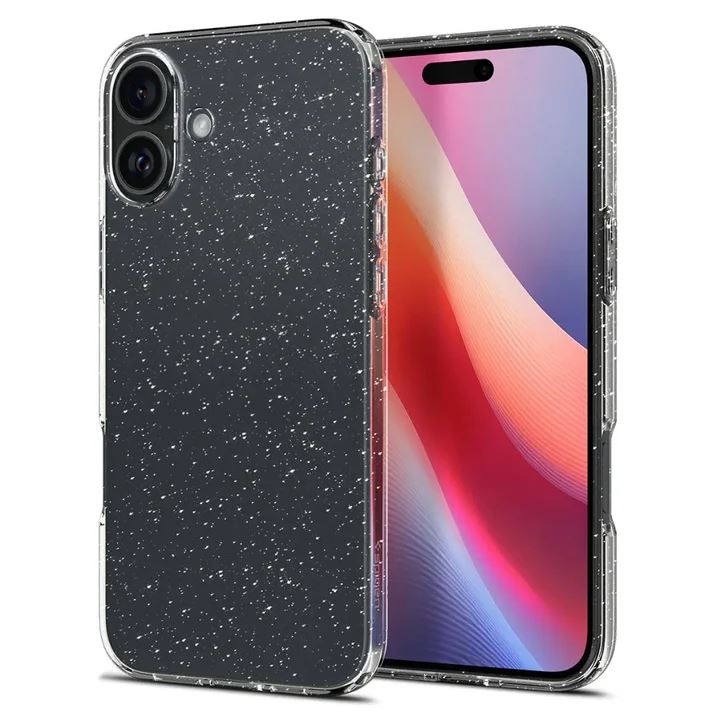 Spigen Liquid Crystal Glitter iPhone 16 Plus tok átlátszó-csillámos (ACS08065) (ACS08065)
