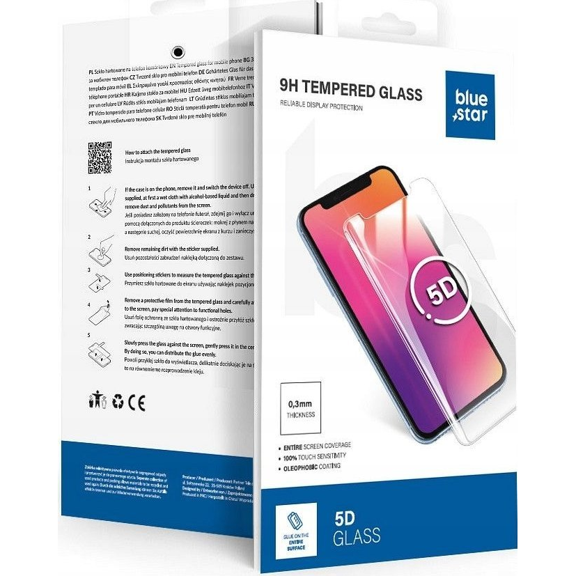 Blue Star Motorola Edge 50 Ultra tempered glass kijelzővédő üvegfólia, fekete ( )