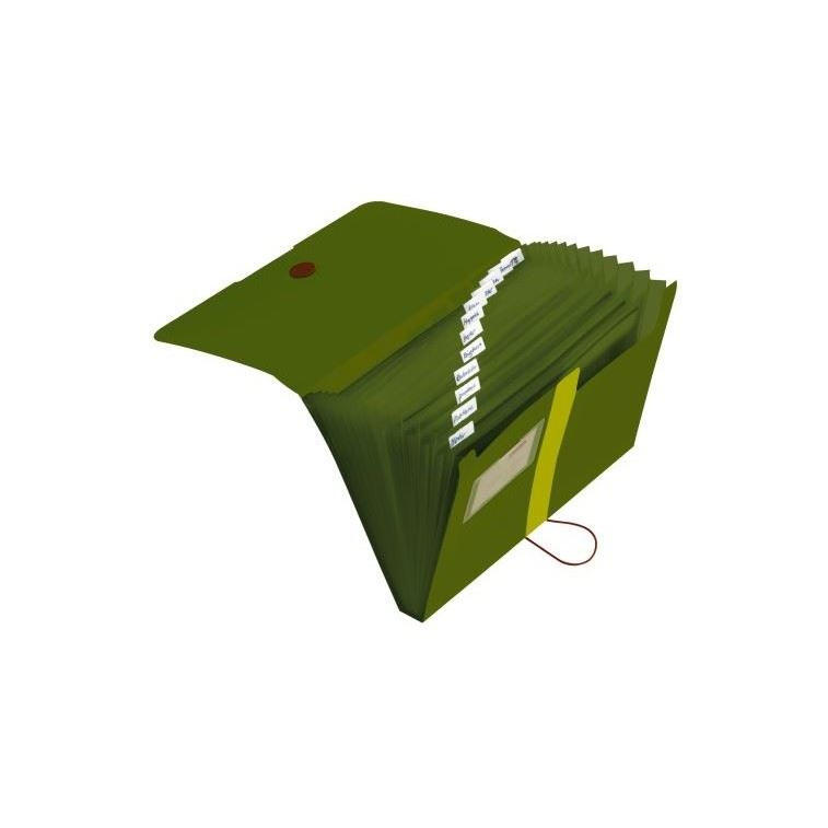 Herlitz easy orga to go GREEN A4 rekeszes mappa zöld (11411253) (h11411253)