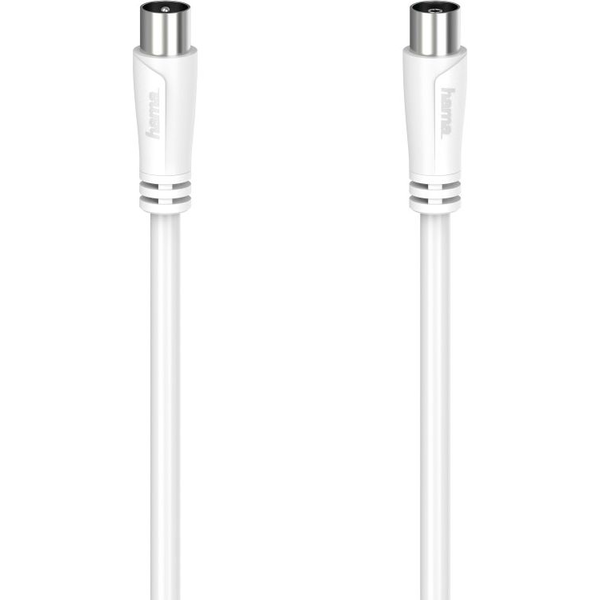Hama 00205047 cavo coassiale 5 m Bianco