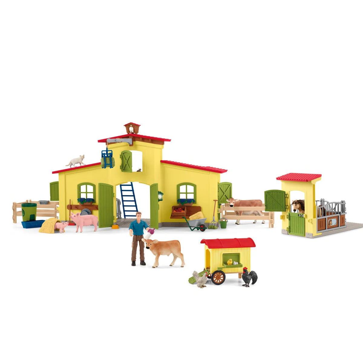 Schleich 72224 Farm World Farm tyúkóllal és istállóval figura szett (72224)