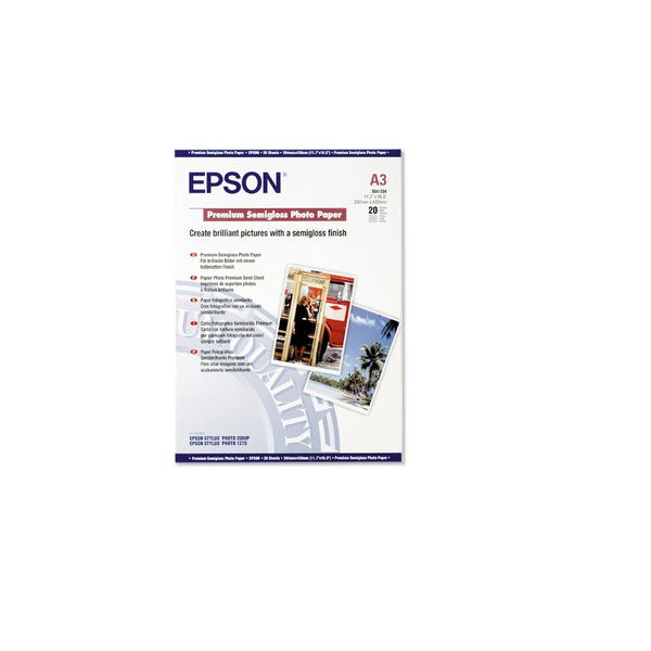 Фотохартия Epson Premium, Полулъскава, DIN A3, 251 гр/кв.м, 20 Blatt