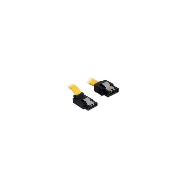 DELOCK SATA-Kabel SATA -> SATA up St/St 0.20m gelb Clips