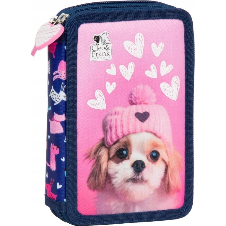 Derform Cleo És Frank Kutyás Emeletes Felszerelt Tolltartó - Hearts (PWDCF42)