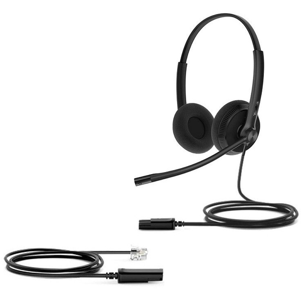 Yealink YHS34 Lite Dual Headset Vezetékes Fejpánt Iroda/telefonos ügyfélközpont Fekete