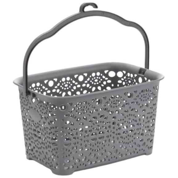 Mega Plast MONAKO kosár 13 × 23,5 × 15,5 cm - szürke (MAT26434)