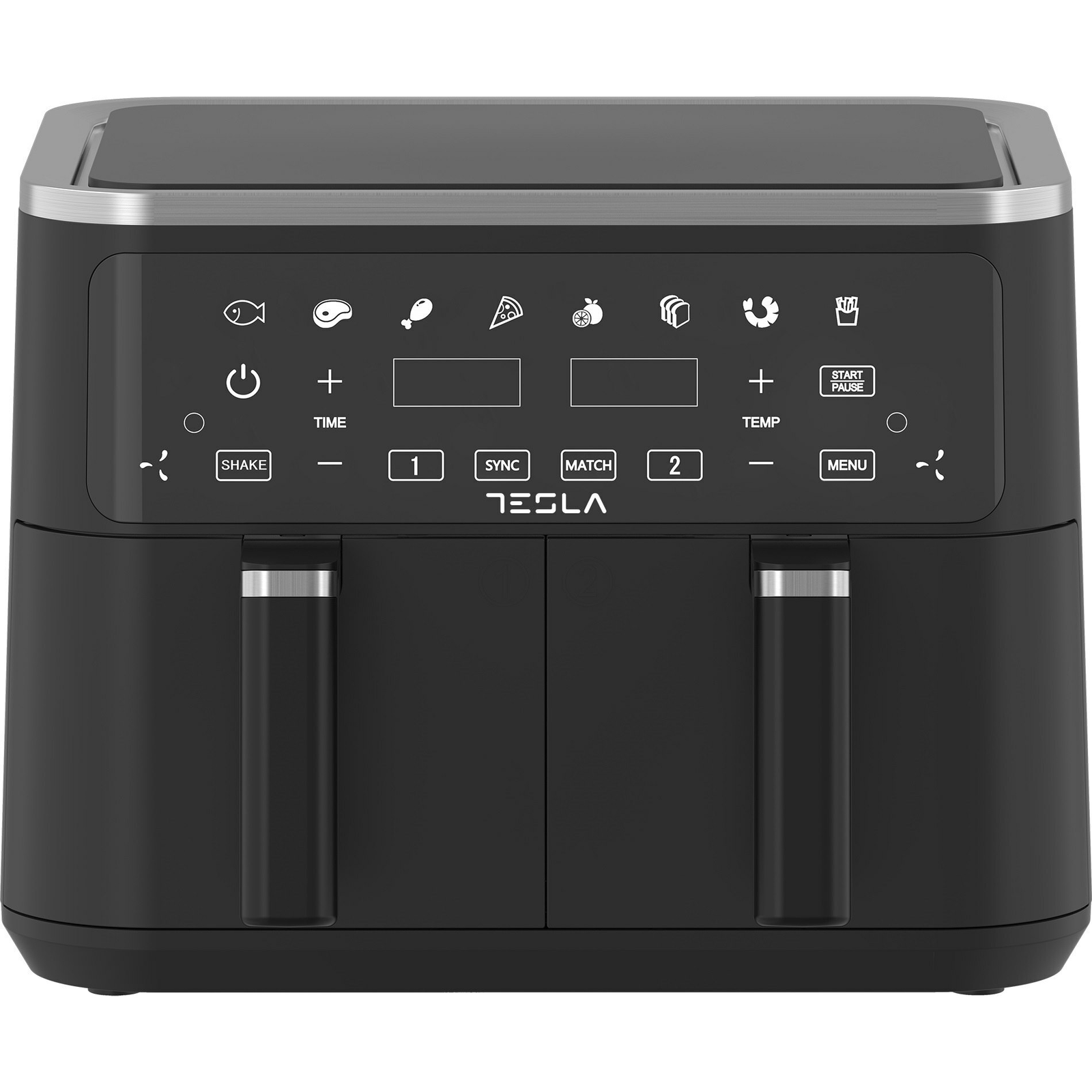 Tesla AF900BSD AirFryer Forrólevegős sütő 2x4,5L 2400 Watt - Fekete (AF900BSD)