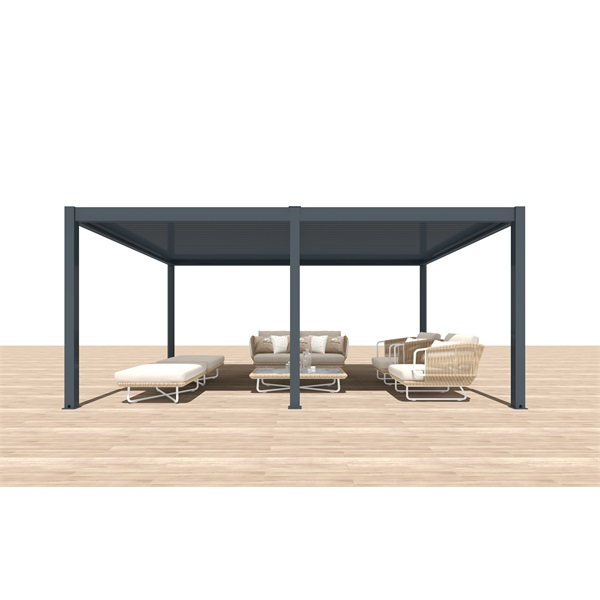 Iris MP-106GR bioklimatikus, elektromos mozgatású, LED világítású, antracit 6x4 m pergola (MP-106GR)