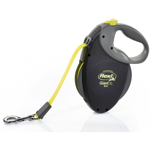 Flexi Giant Neon XL/8m Csévélő szalagos kutyapóráz - Fekete