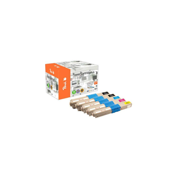 Peach 112228 tonercartridge 5 stuk(s) Compatibel Zwart, Cyaan, Magenta, Geel