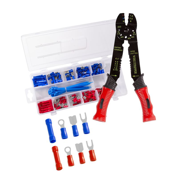 LogiLink WZ0078 pinza crimpatrice Nero, Rosso