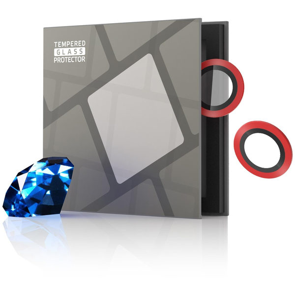 Tempered Glass Protector zafír iPhone 13 mini / iPhone 13 készülék kamerájához 0,3 karát, piros