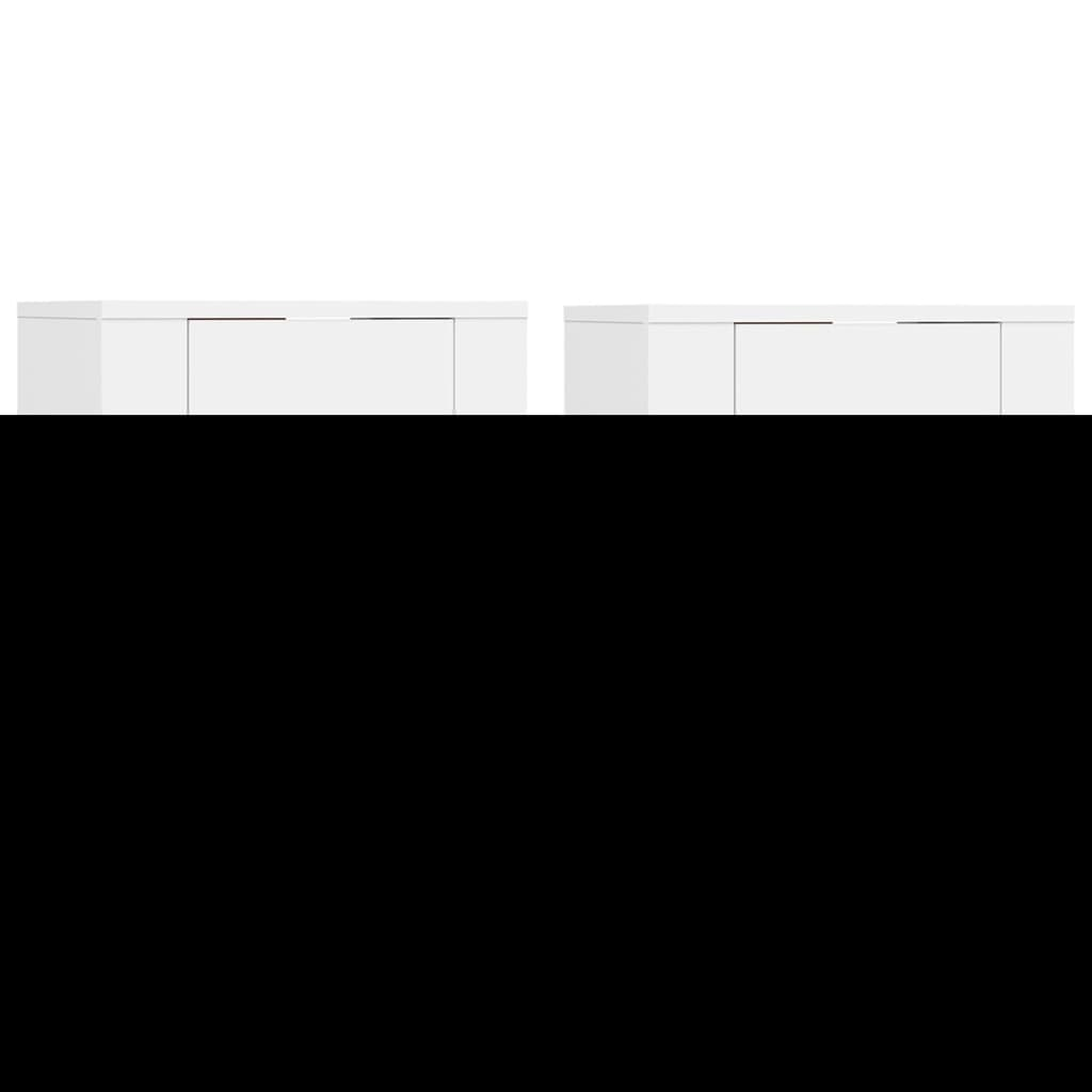 2 db fehér falra szerelhető TV-szekrény 40 x 34,5 x 40 cm (816641)