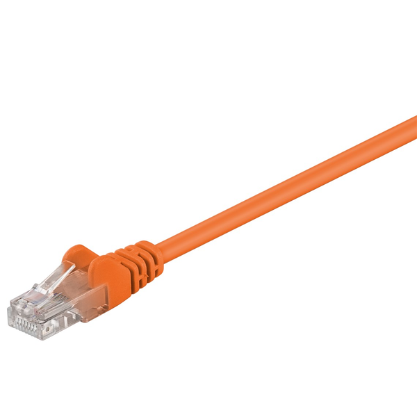 Goobay 95218 U/UTP Cat5e RJ45 Patch kábel 1m - Narancssárga