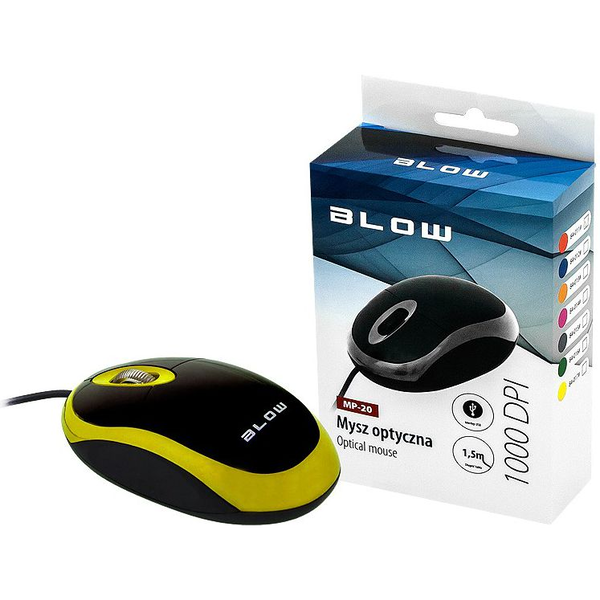 Mouse optic USB Blow MP-20, galben