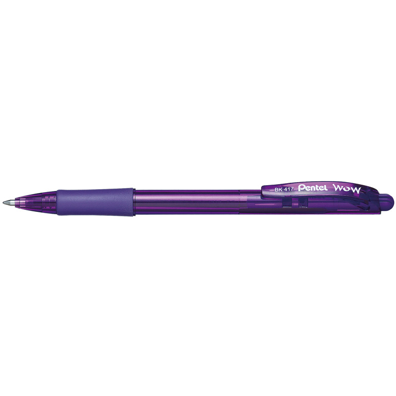 Pentel Wow nyomógombos golyóstoll - 0.35mm / Lila (884851014375)