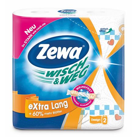 Zewa Wisch&Weg extra lang Háztartási papírtörlő 2 rétegű - 2 tekercs (42830/39620)