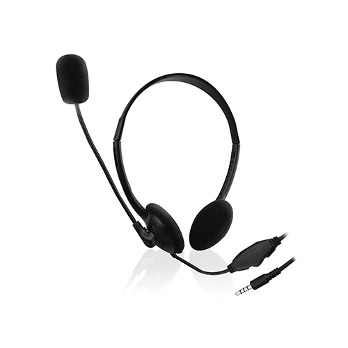 Ewent EW3567 hovedtelefoner/headset Ledningsført Opkald/musik Sort