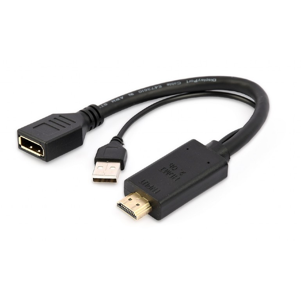 Adaptér Gembird HDMI na DisplayPort, černý
