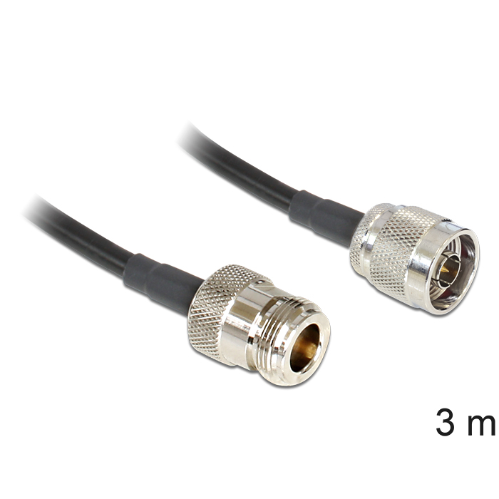 Delock N dugó > N jack LMR195, 3 m (88682)