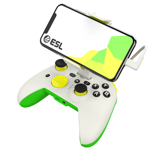 RiotPWR ESL Gaming Controller for iOS (White/Green) (RP1950ESL)