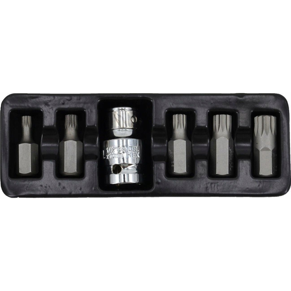 AWTools AWTOOLS KOŃCÓWKI SPLINE 6elem. M5 - M12 + ADAPTER BL AW35114BL