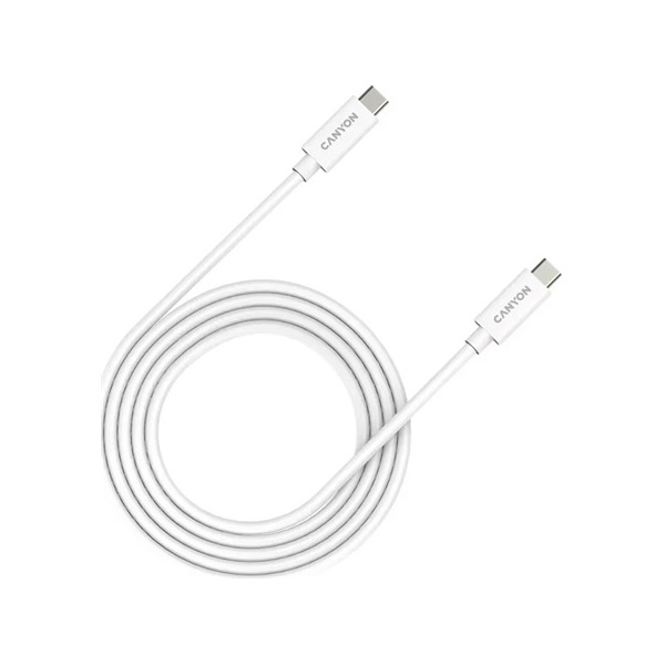 Canyon UC-42 USB 3.2 Gen 2×2 C -> USB 3.2 Gen 2×2 C M/M adatkábel 2m fehér 240W (CNS-USBC42W)