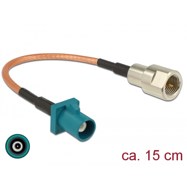Delock Antennakábel, FAKRA Z-dugó > FME-dugó, RG-316 15 cm