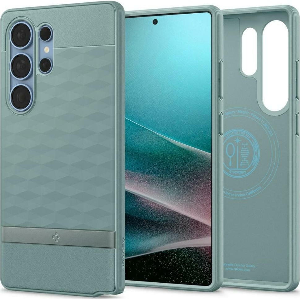 Spigen 280071 Parallax MagSafe Samsung Galaxy S25 Ultra Sage Green, Mobiltelefon tok (8809971238847-ACS09053)