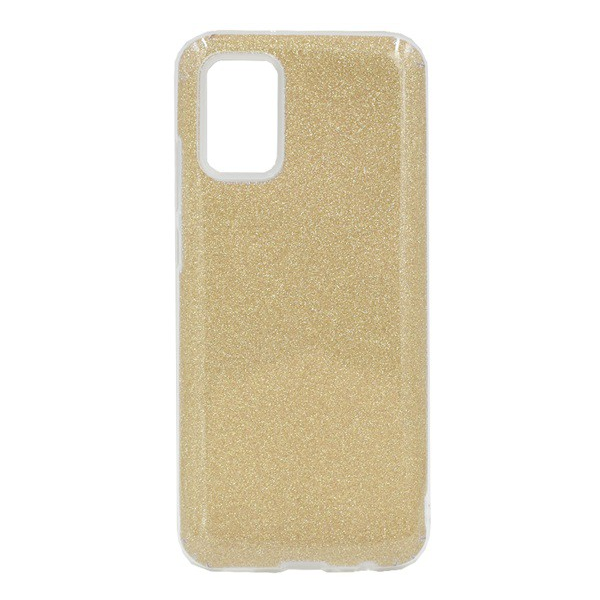 Szilikon telefonvédő (műanyag belső, csillogó hátlap) ARANY [Samsung Galaxy A02s (SM-A025F)] (5996591031699)