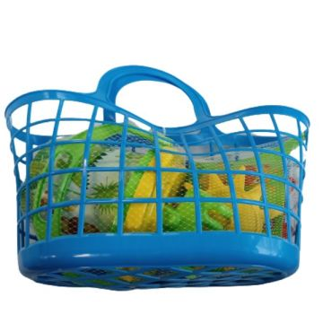 Mochtoys Homokozókészlet strandkosárban, 7 részes - fiús, többféle (11100) (11100)