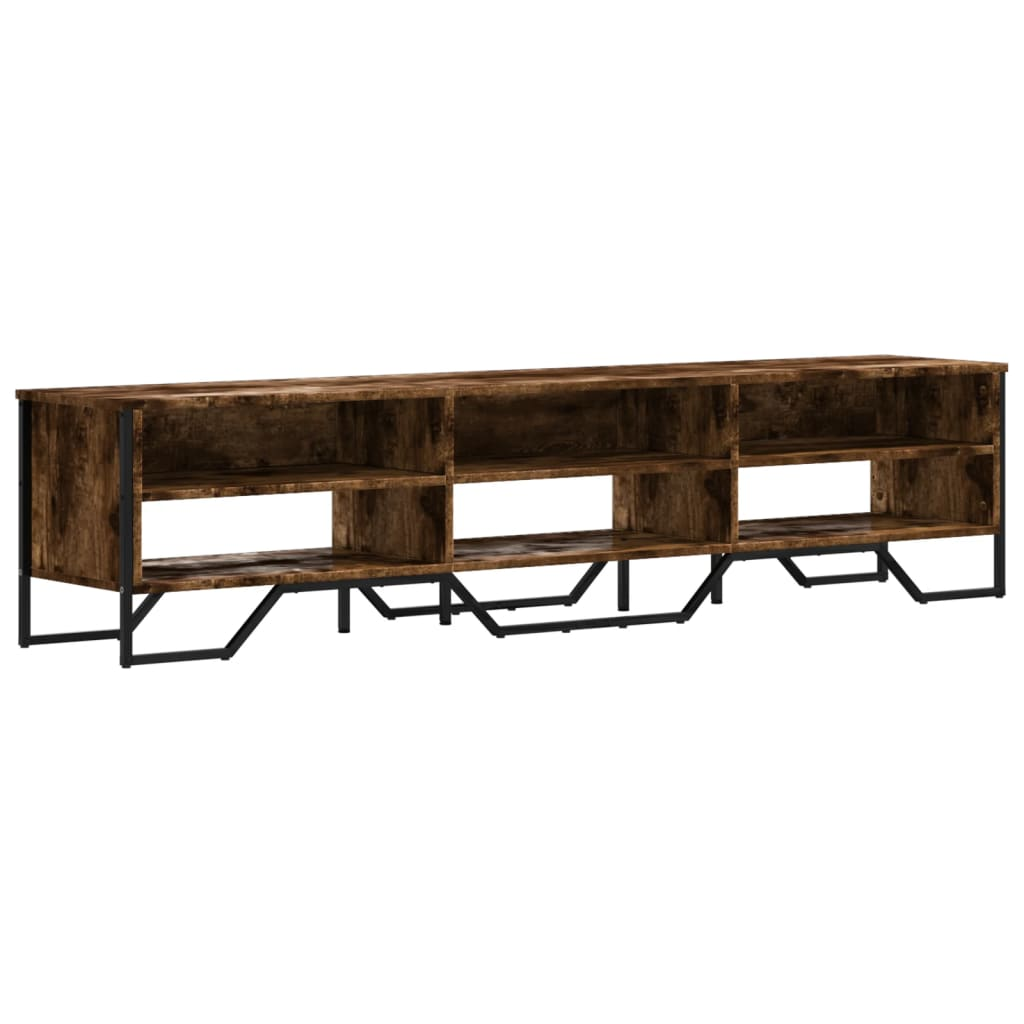 füstös tölgyszínű szerelt fa TV-szekrény 180 x 34 x 41 cm (848576)