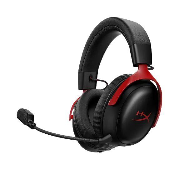 HyperX Cloud III S Wireless Black-Red Gaming Headset Trådløs Spil Bluetooth Sort, Rød