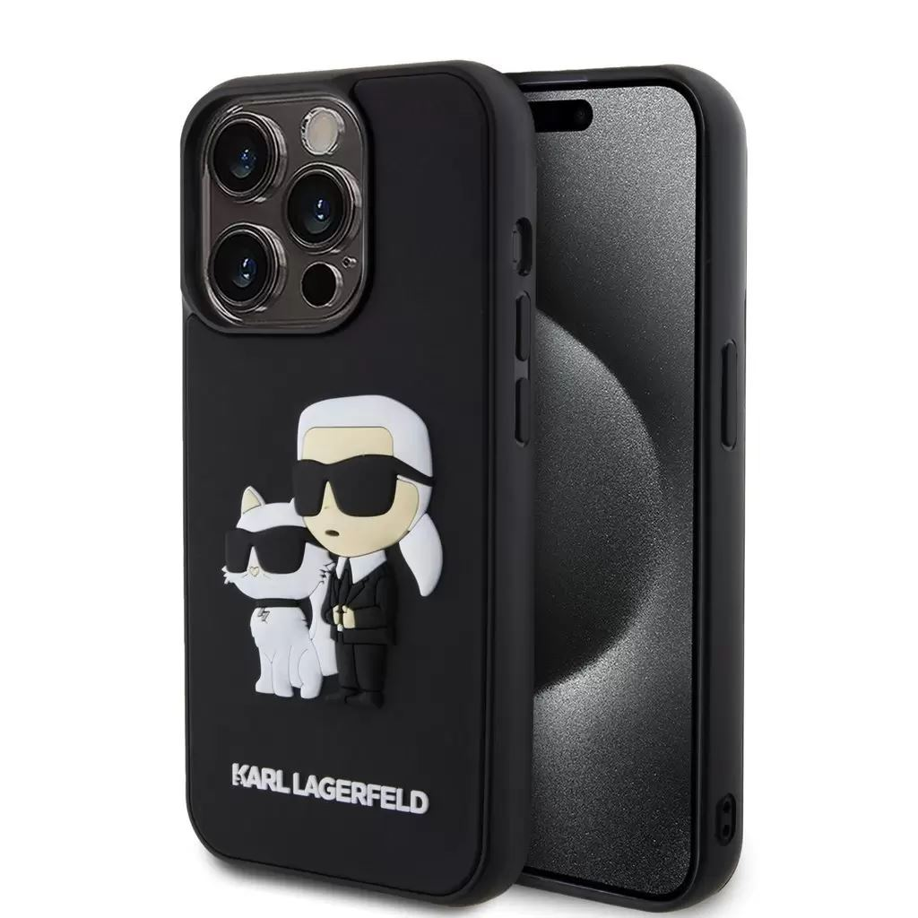 Karl Lagerfeld Apple iPhone 14 Pro tok fekete (KLHCP14L3DRKCNK) (KLHCP14L3DRKCNK)
