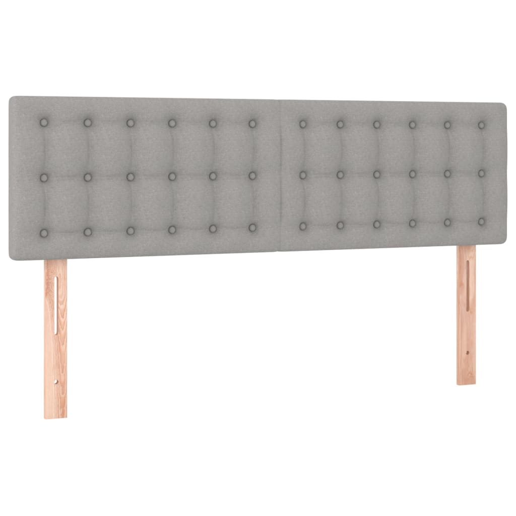2 db világosszürke szövet fejtámla 72 x 5 x 78/88 cm (346456)